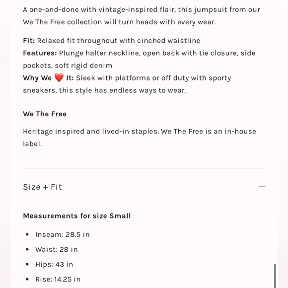 NWOT Free People Sunrays Denim Halter Jumpsuit - Picture 7 of 9